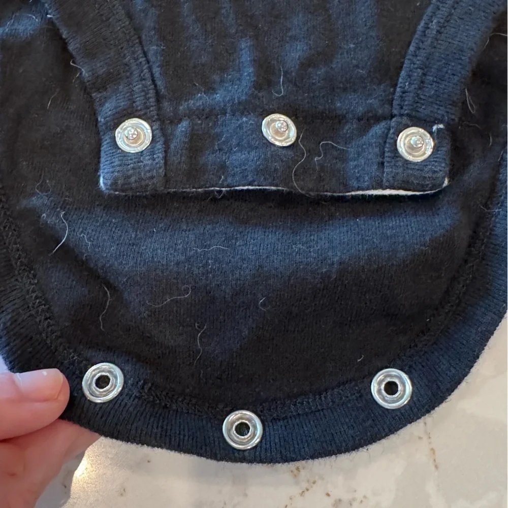 Black Sleeveless Baby Onesie